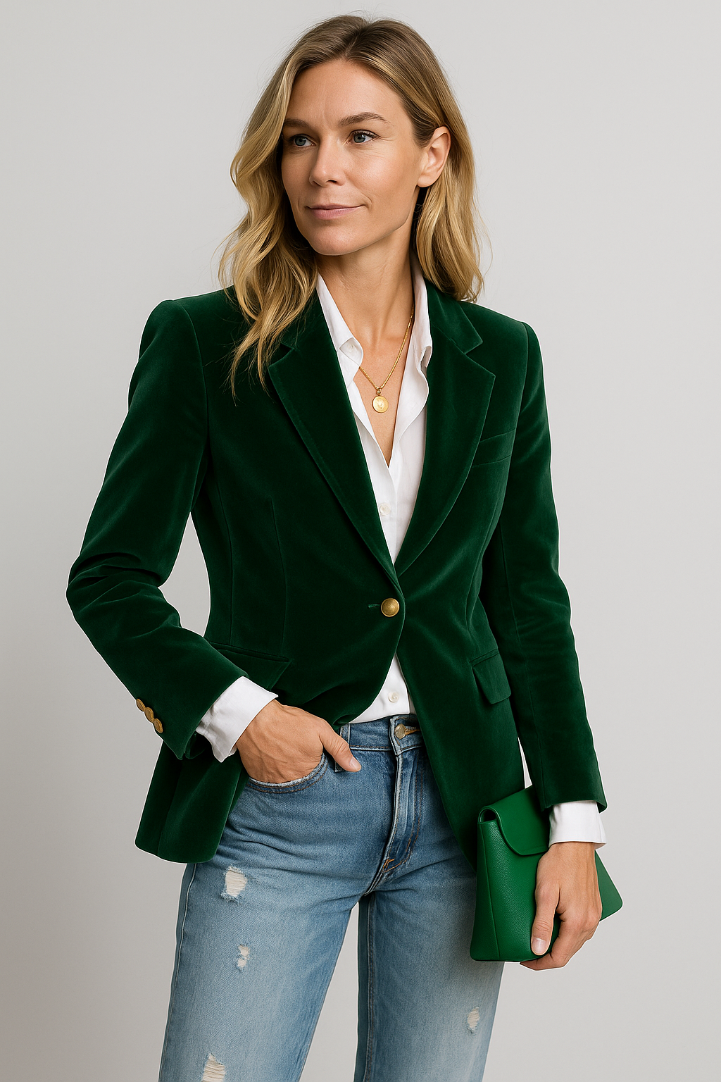 Manon - Blazer Élégant en Velours de Haute Qualité