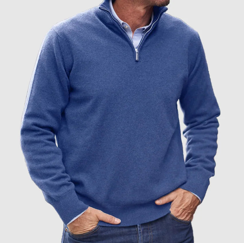 Narcisse - Pull zippé en cachemire italien pour homme