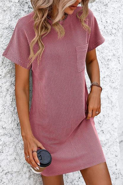 Megan – Robe Mini T-shirt à Manches Courtes