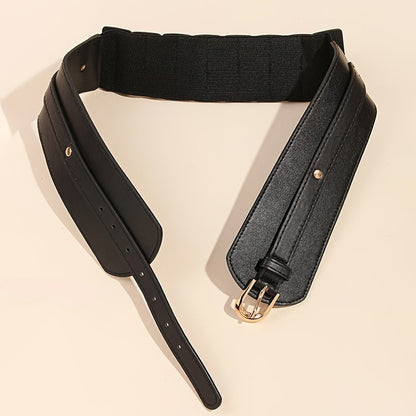 Alice - Ceinture Large en Cuir Vegan avec Fermeture Dorée