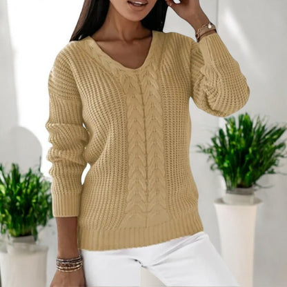Donatienne - Pull en Tricot avec Motif en Câble