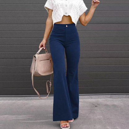 Sophie - Pantalon évasé taille haute
