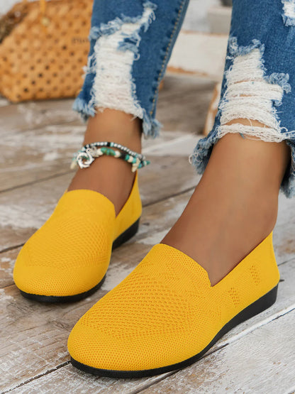 Olivia - Sandales en Maille Ademend Mocassins à Semelle Plate pour l'Été Idéales pour de Longues Promenades