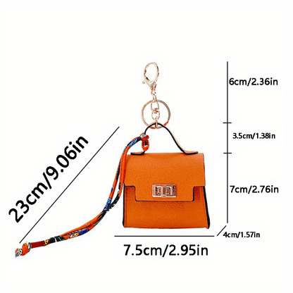 Camille - Porte-clés Sac en Cuir avec Fermeture à Boucle