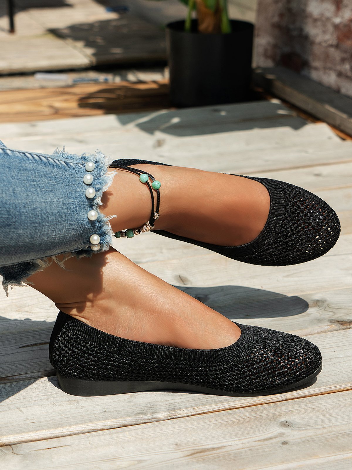 Sophia - Ballerines en Tissu Mesh Légères et Respirantes avec Semelle à Soutien Supplémentaire pour l'Été