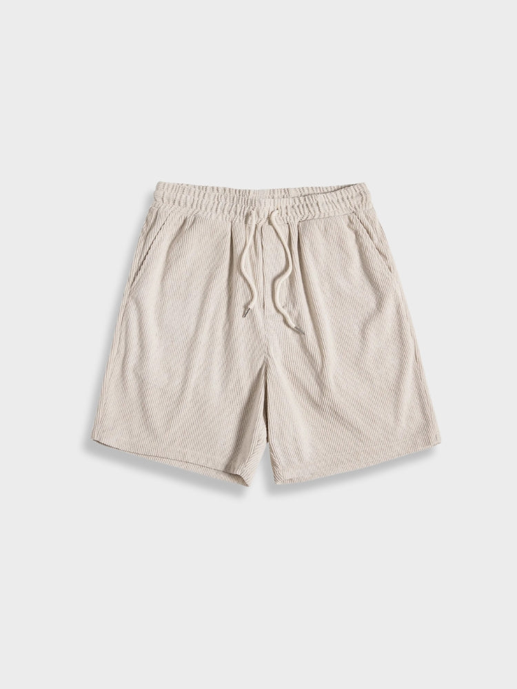 Henry - Ensemble d'Été en Lin pour les Vacances Chemise à Manches Courtes à Boutons et Short Élastique pour Homme