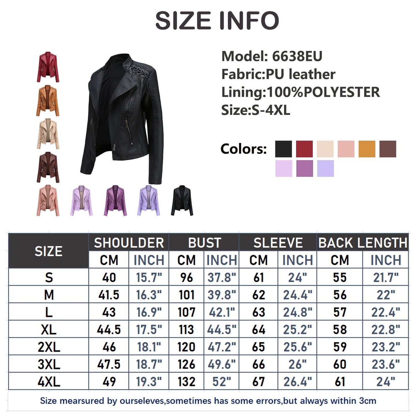Aude - Veste en cuir de mouton lavé