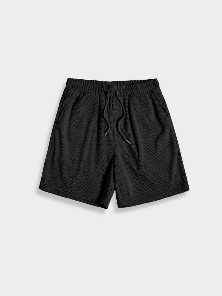 Henry - Ensemble d'Été en Lin pour les Vacances Chemise à Manches Courtes à Boutons et Short Élastique pour Homme