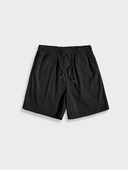 Henry - Ensemble d'Été en Lin pour les Vacances Chemise à Manches Courtes à Boutons et Short Élastique pour Homme
