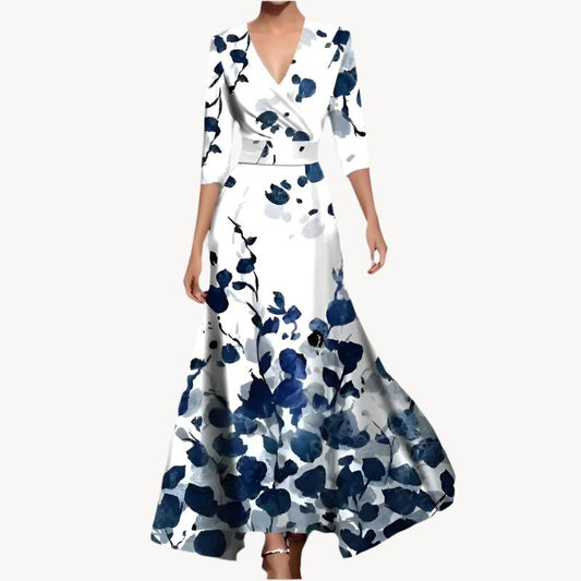 Isabella - Robe Maxi Cache-Cœur Fleurie