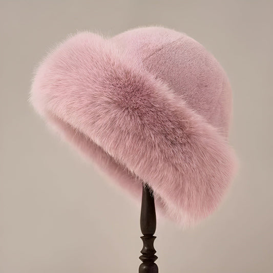 Félicité - Chapeau en Fausse Fourrure Luxueux au Style Vintage