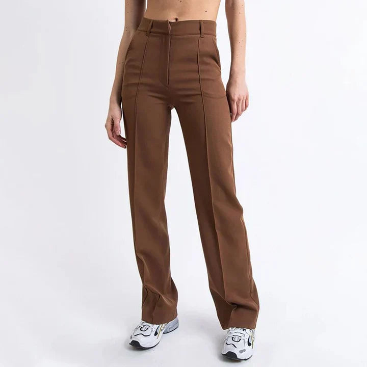 Lily - Pantalons plissés taille haute