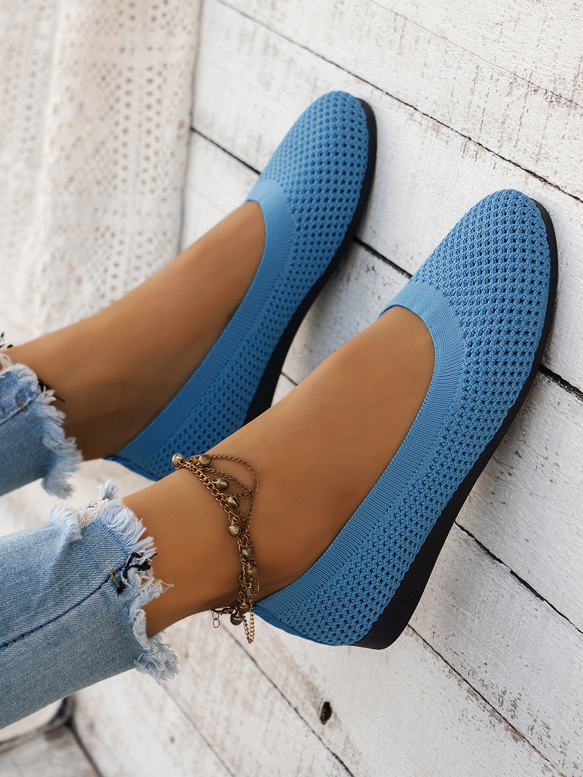 Sophia - Ballerines en Tissu Mesh Légères et Respirantes avec Semelle à Soutien Supplémentaire pour l'Été
