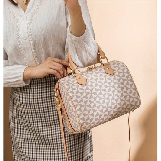 Leora - Sac à Bandoulière et Sac à Main Vintage Mode avec Motif Géométrique