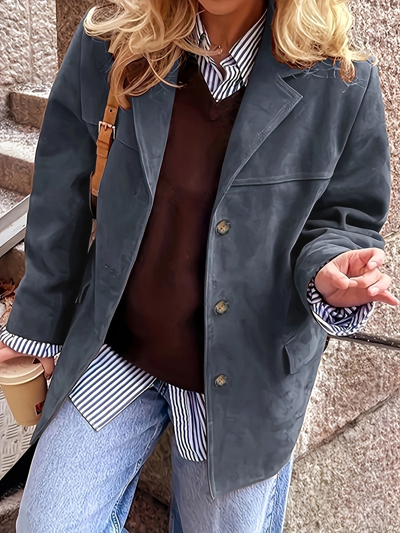 Lyra - Veste Classique Vintage en Daim