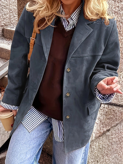 Lyra - Veste Classique Vintage en Daim