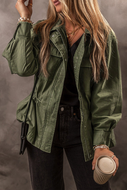 Emma - Veste décontractée verte olive