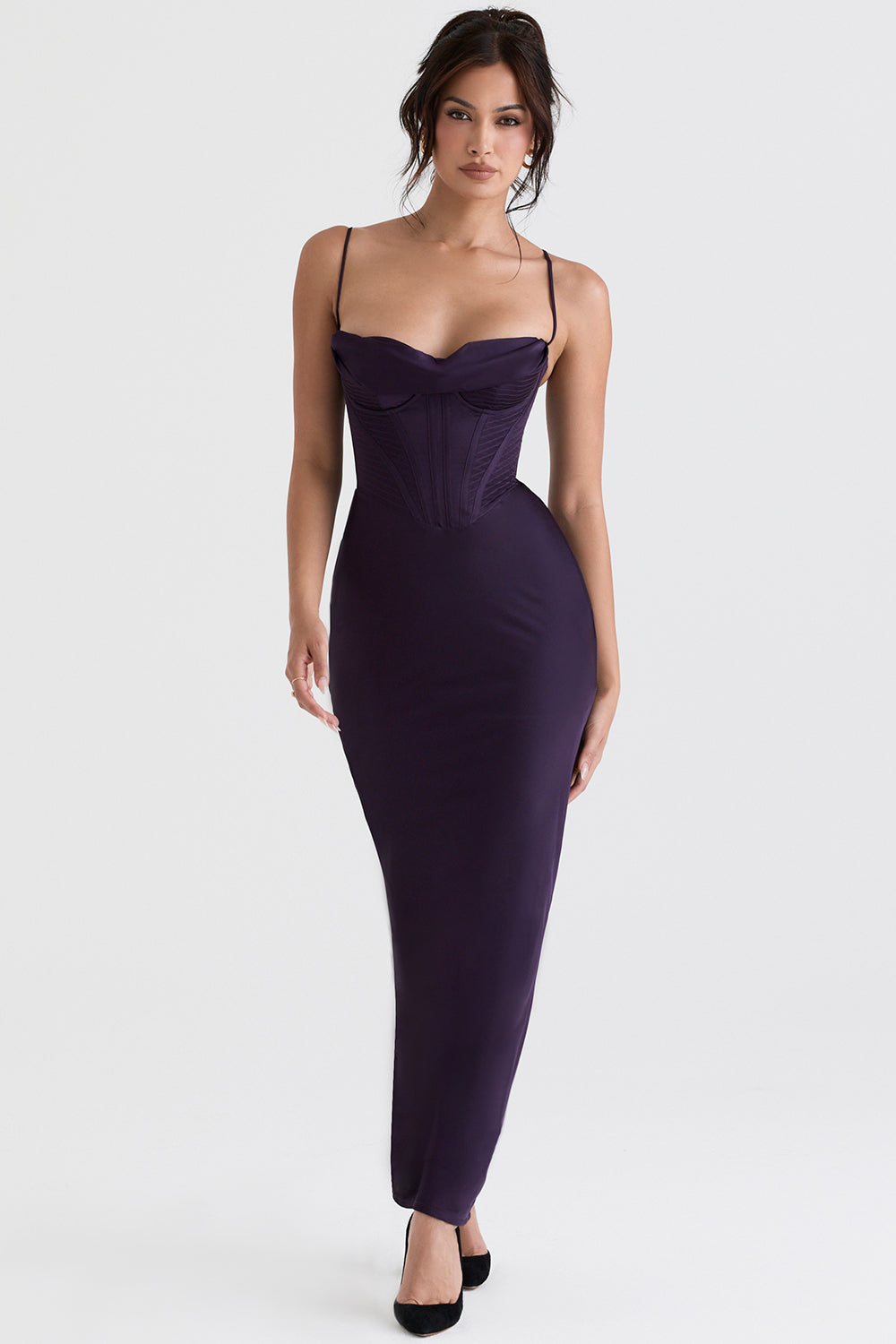 Luna - Robe Maxi Corset en Satin