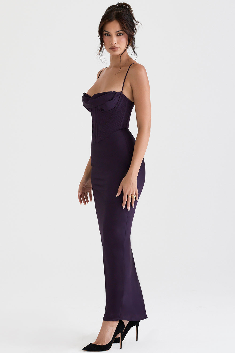 Luna - Robe Maxi Corset en Satin