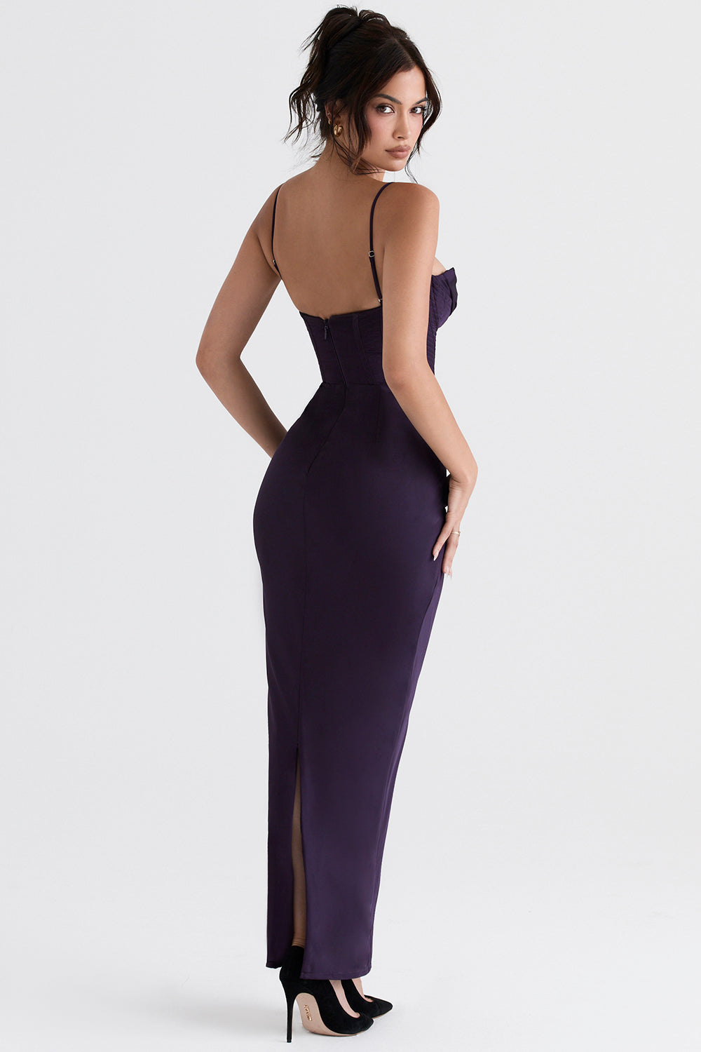 Luna - Robe Maxi Corset en Satin