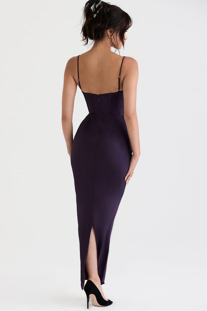 Luna - Robe Maxi Corset en Satin