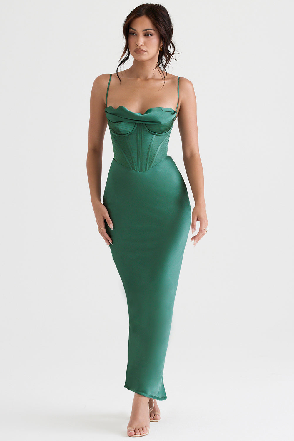 Luna - Robe Maxi Corset en Satin