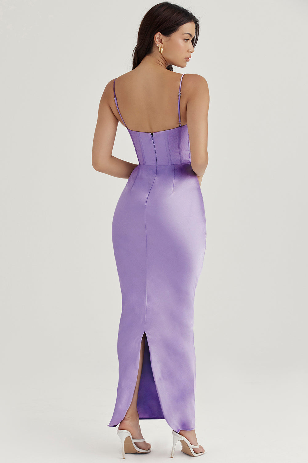 Luna - Robe Maxi Corset en Satin