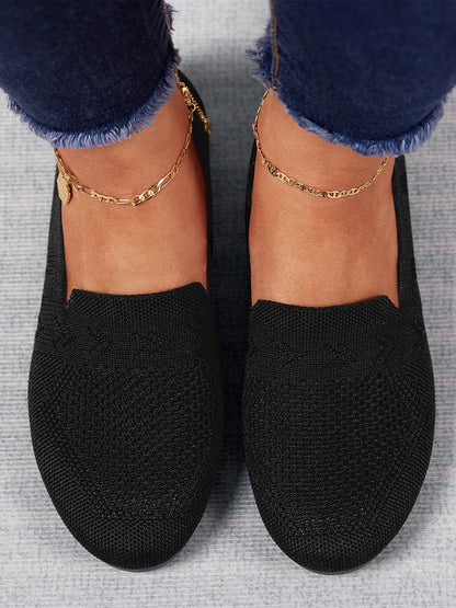 Olivia - Sandales en Maille Ademend Mocassins à Semelle Plate pour l'Été Idéales pour de Longues Promenades
