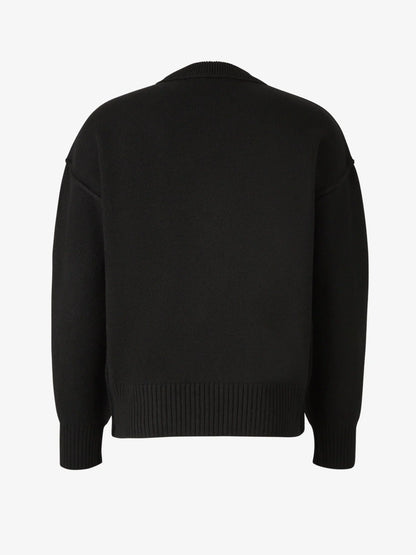 Grace - Pull tricoté respirant Ami Paris avec détail en cœur et lettre A
