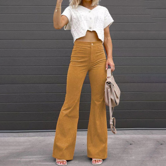 Sophie - Pantalon évasé taille haute
