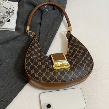Nova - Mini Sac à Bandoulière Vintage avec Design Rond et Accessoires Dorés