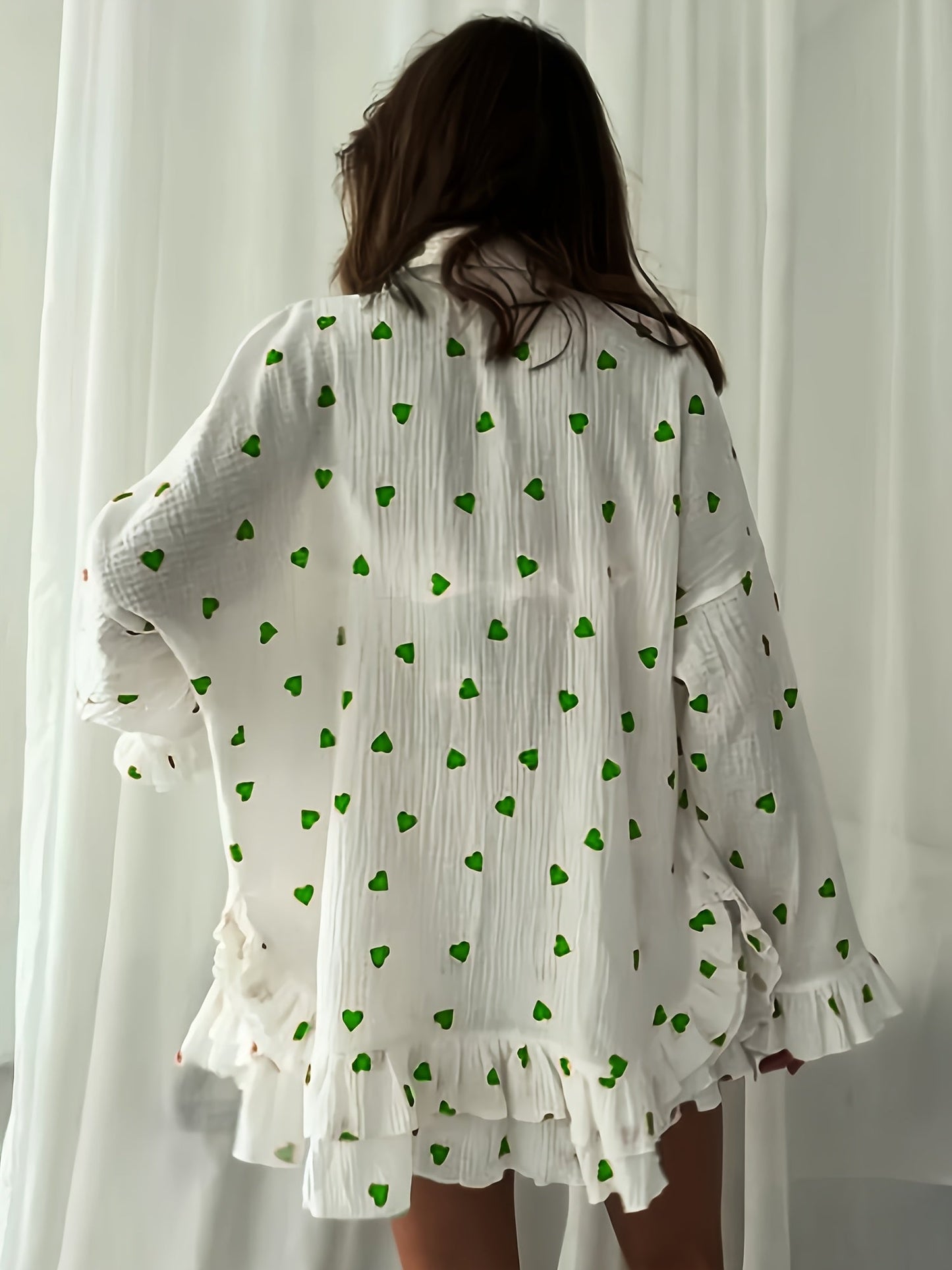 Aurélie - Set de Pyjama Trois Pièces avec Top  Short et Cardigan