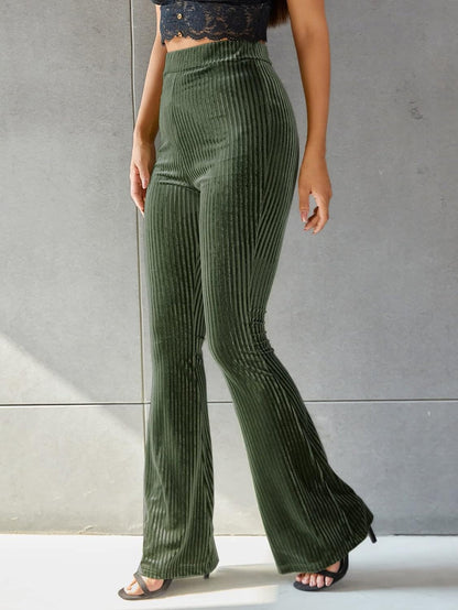 Sophia - Pantalon Évasé Côtelé