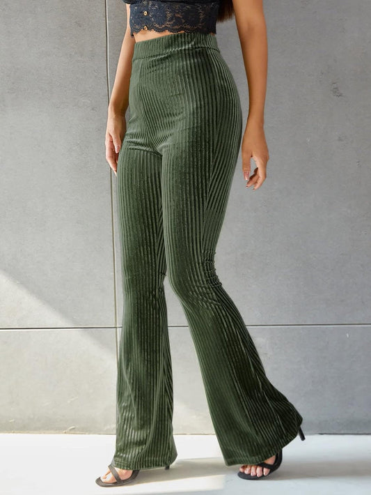 Sophia - Pantalon Évasé Côtelé