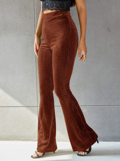 Sophia - Pantalon Évasé Côtelé