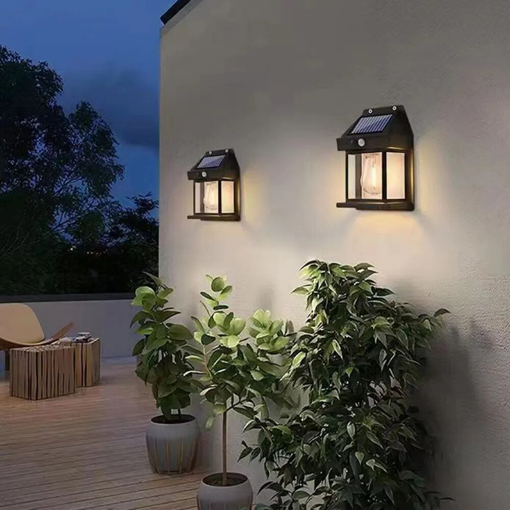 SolarLove - Lampe Murale Extérieure à énergie Solaire avec Détecteur de Mouvement Intelligent pour le Jardin ou le Balcon