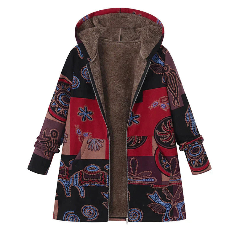 Kayla - Manteau avec Motif Vintage