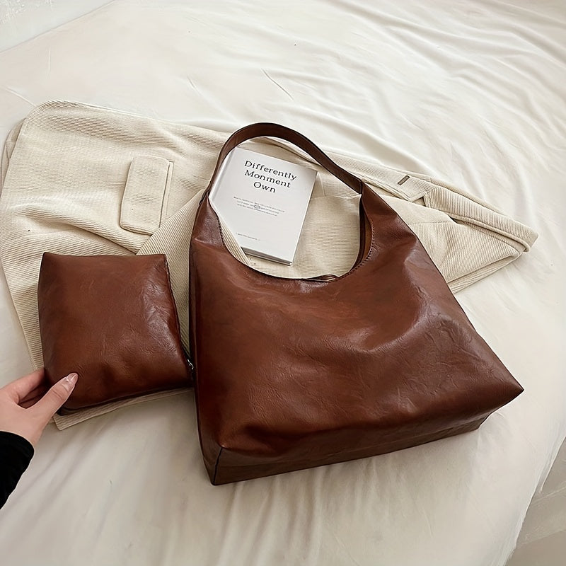 Vespera - Sac à bandoulière au design rond bohème chic en simili cuir