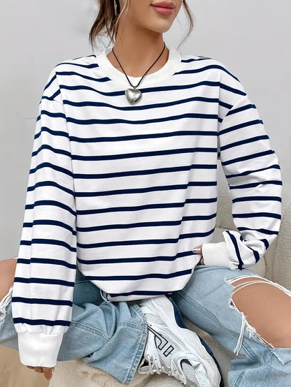 Léonie - Sweater casual à rayures