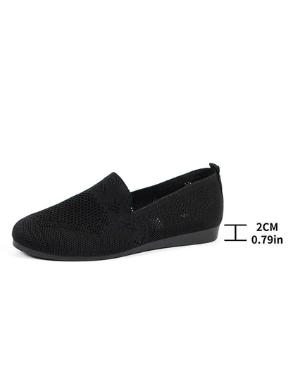 Olivia - Sandales en Maille Ademend Mocassins à Semelle Plate pour l'Été Idéales pour de Longues Promenades