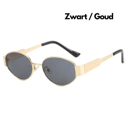 Mia - Lunettes de Soleil Rétro Rondes avec Détails Dorés