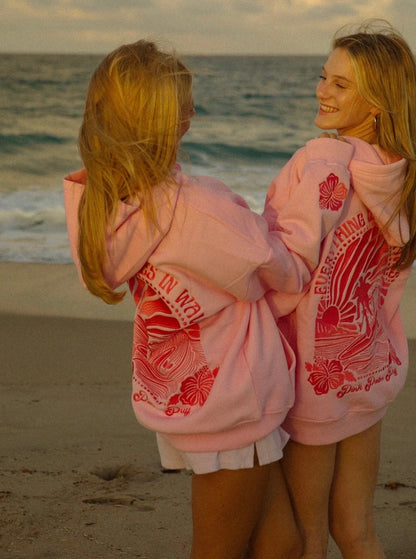 Sienna - Sweat à capuche oversize Sunset avec broderie et capuchon