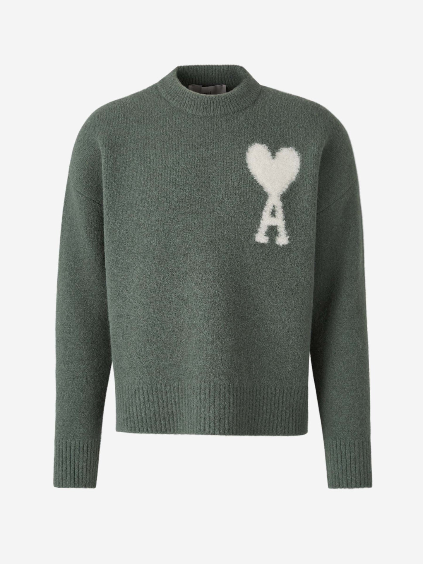 Grace - Pull tricoté respirant Ami Paris avec détail en cœur et lettre A