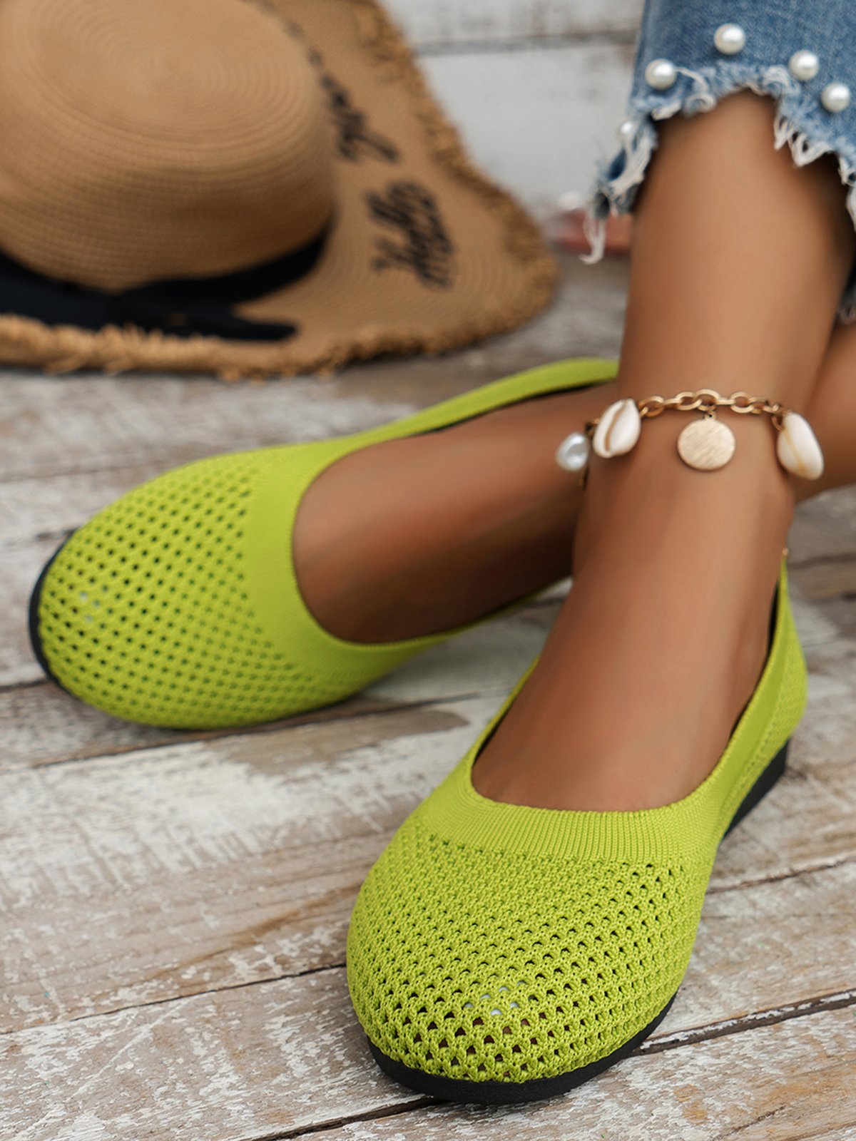 Sophia - Ballerines en Tissu Mesh Légères et Respirantes avec Semelle à Soutien Supplémentaire pour l'Été