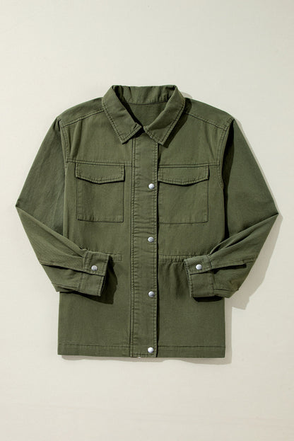 Emma - Veste décontractée verte olive