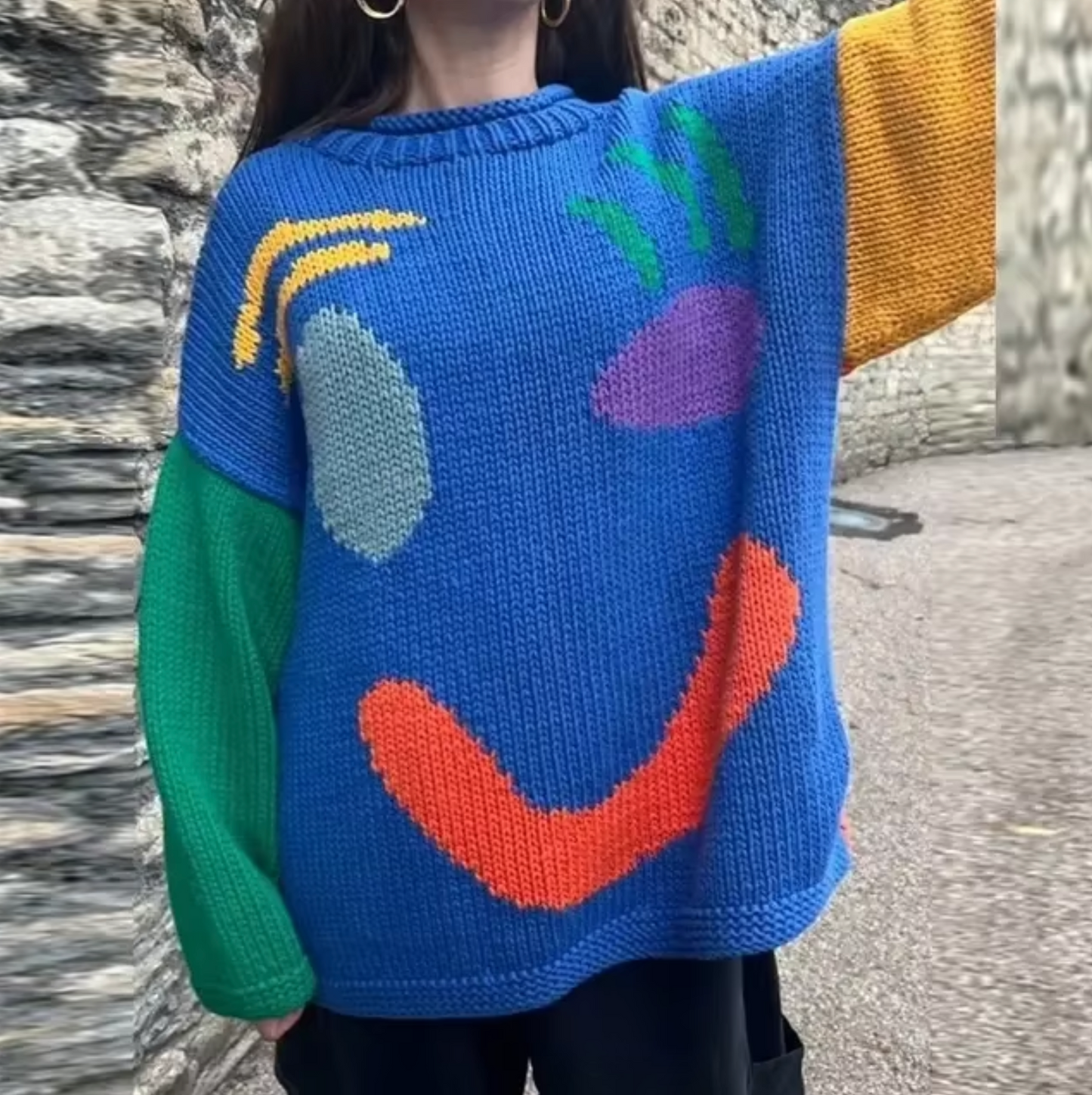 Clara – Pull en coton tricoté oversize