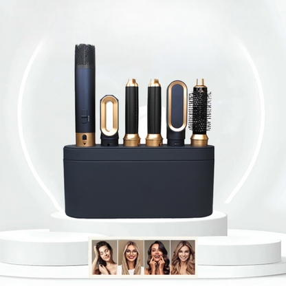 Styler Capillaire Multifonction 5-en-1 Glow avec Technologie Ionique Puissante de 1000W comprenant Sèche-Cheveux, Lisseur