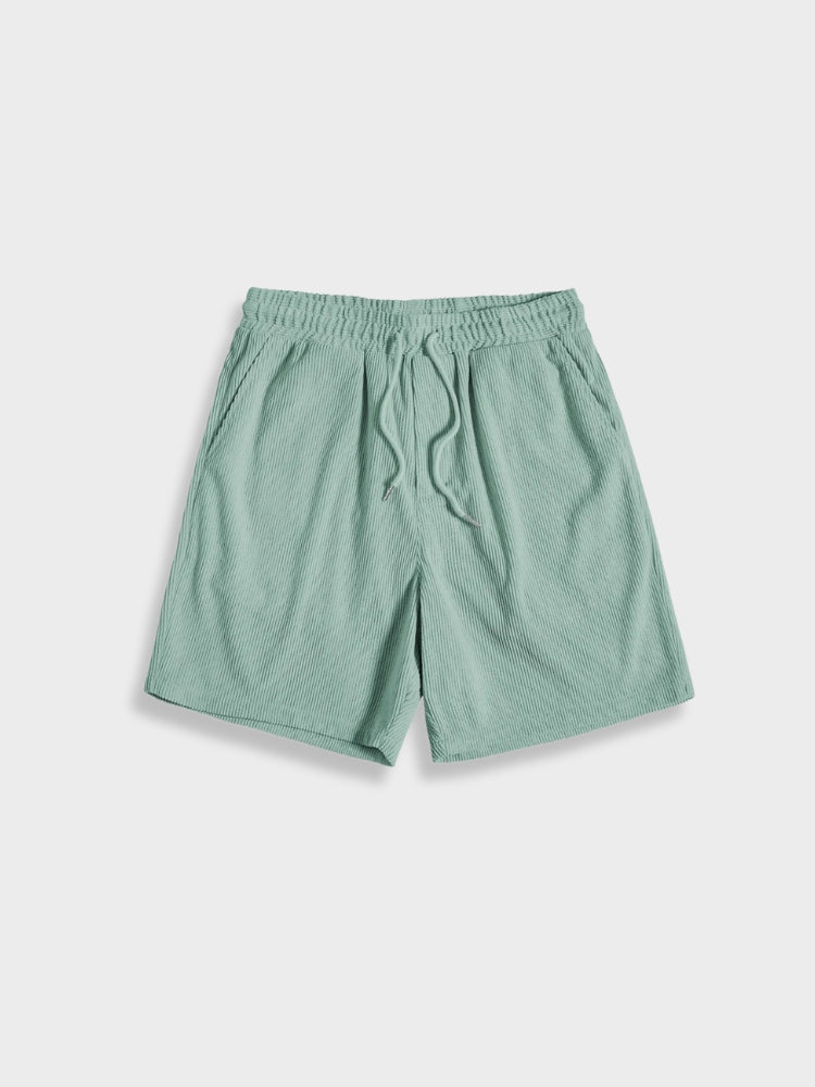 Henry - Ensemble d'Été en Lin pour les Vacances Chemise à Manches Courtes à Boutons et Short Élastique pour Homme