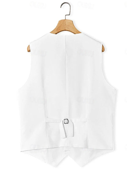 Kael - Costume Trois-Pièces en Lin Élégant pour l'Été avec Boutons pour une Raffinement Intemporel pour Hommes