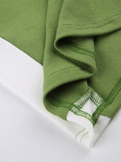 Élixane - Crop Top Vintage Sans Manches pour Femme Avec Liserés Blancs